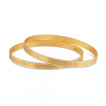 22ct Gold Bangles for Ladies | Size 2.4 | Rhodium Finish 22ct Gold Bangles for Ladies | Size 2.4 | Rhodium Finish
