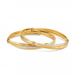22ct Gold Bangles for Women | Rhodium Finish | Heavyweight