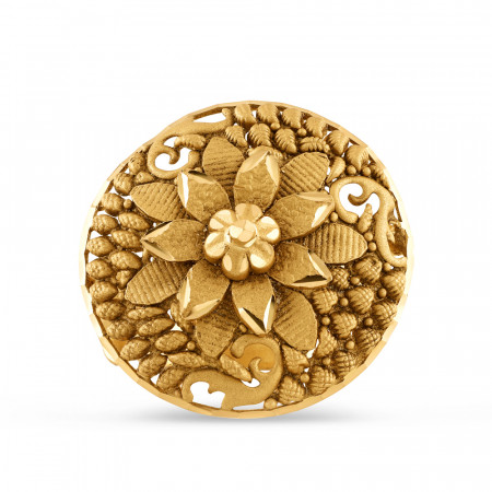 22 Carat Gold Adjustable Ring For Ladies | Rosettes Collection