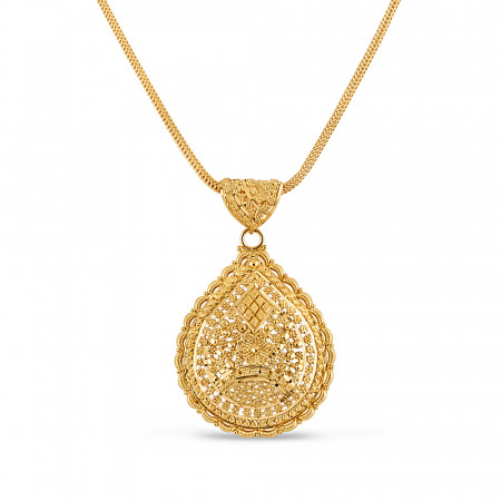 22ct Gold Filigree Pendant | 1.8 Inches | 30mm | Jali Filigree Collection