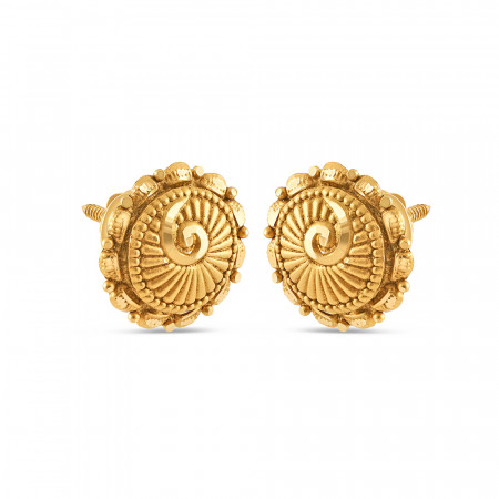 22ct Yellow Gold Earring Studs For Ladies