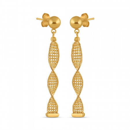 22ct Gold Twist Earring For Ladies
