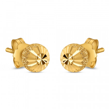 22ct Gold Round Studs For Ladies