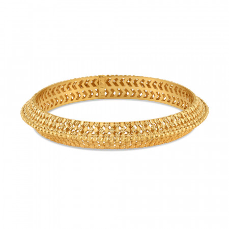 22ct Gold Kada Bangle | Jali Collection