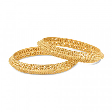 22ct Gold Kada Bangle | Jali Collection
