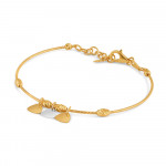 22ct Yellow Gold Ladies Bracelets | Rhodium Finish