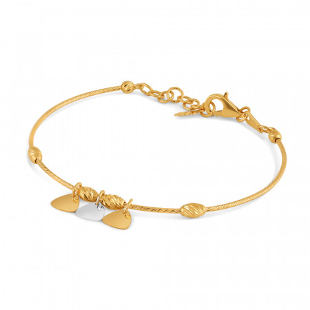 22ct Yellow Gold Ladies Bracelets | Rhodium Finish