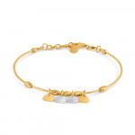 22 carat Yellow Gold Wire bracelet | Rhodium Finish 22 carat Yellow Gold Wire bracelet | Rhodium Finish