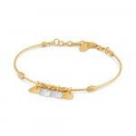 22 carat Yellow Gold Wire bracelet | Rhodium Finish 22 carat Yellow Gold Wire bracelet | Rhodium Finish