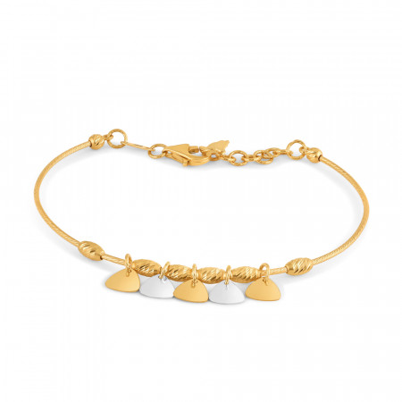 22kt Yellow Gold Bracelets | Rhodium Finish