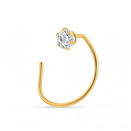 18ct Yellow Gold | CZ Nose Pin Stud | 4.8mm Diameter