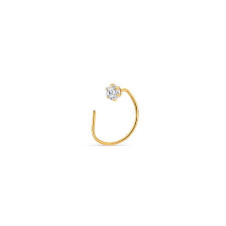 18 carat | Gold CZ Nose Pin Stud | 2.5 mm Thick