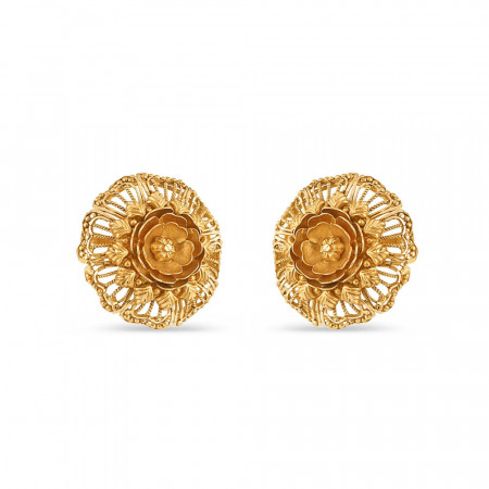 Antique Stud Earring in 22 carat Gold | Rosettes Collection