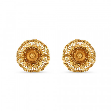 Antique Stud Earring in 22 carat Gold | Rosettes Collection