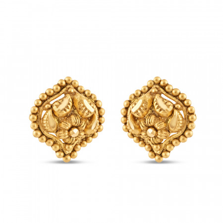 22ct Gold Antique - Styled Stud For Ladies