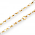 22ct Gold Pearl mala | 17 Inches | 3.5mm 22ct Gold Pearl mala | 17 Inches | 3.5mm