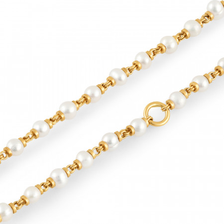 22ct Gold Pearl mala | 19 Inches | 3.1mm