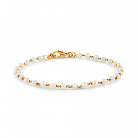 22ct Gold Pearl Bracelet for Ladies | 3.8mm | 7.5 Inches