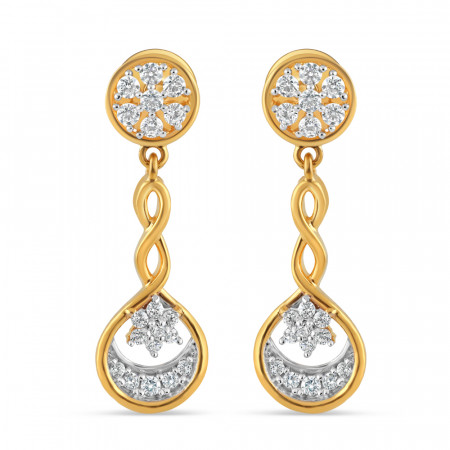 22ct Gold Drop Earring | With CZ Stone