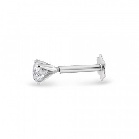 18 carat White Gold 0.12ct Diamond Nosepin with Screw