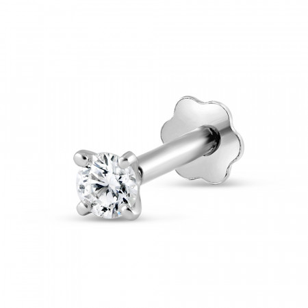 Diamond Stud Nosepin 18k White Gold PureJewels UK