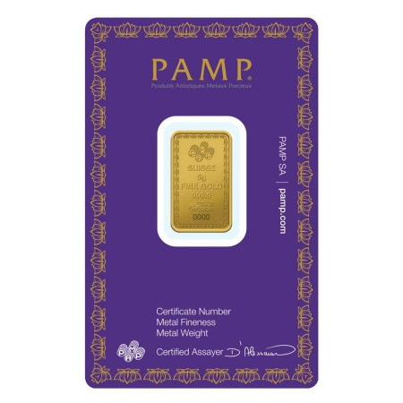 5 gram PAMP Lakshmi Gold Bar