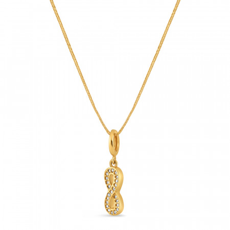 22ct Gold Infinity Pendant | CZ Stones