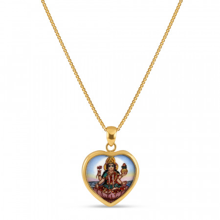 22ct Gold Heart Shape Lakshmi Pendant