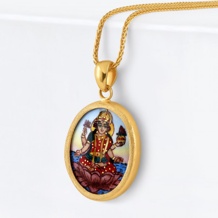 22ct Gold Heart Shape Lakshmi Pendant