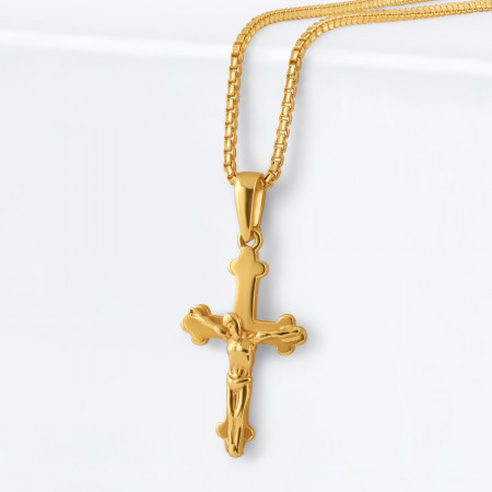 22ct Gold Cross Unisex Pendant | 12 mm