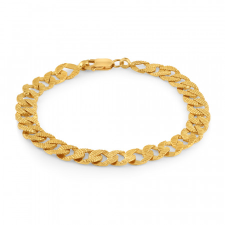 22ct Yellow Gold Gents Bracelet | 8.5 Inches