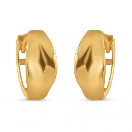 22ct Gold Plain Tapered Hoops | 8.1 mm