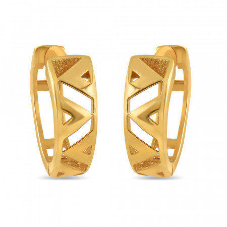 22ct Gold Cutwork Hoop Earring | 12.3 mm