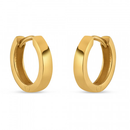 22ct Gold Plain Hoop Earring For Ladies | 11.5 mm