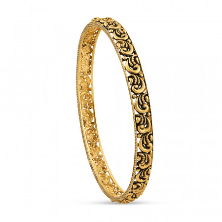 22ct Gold Bangle for Ladies | Rosettes Collection | Size 2.4
