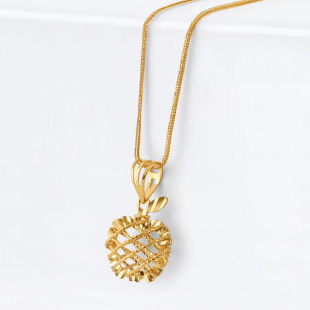 22ct Gold Apple Shape Jali Pendant | Glow collection