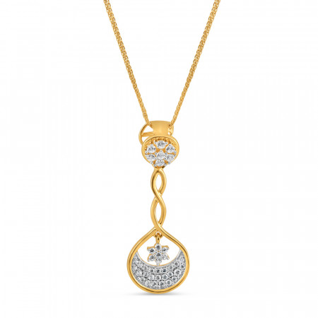 22ct Timeless Classic Gold Fancy CZ Pendant