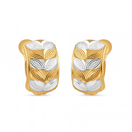 22ct Gold Ladies Hoop Earring | Rhodium Finish