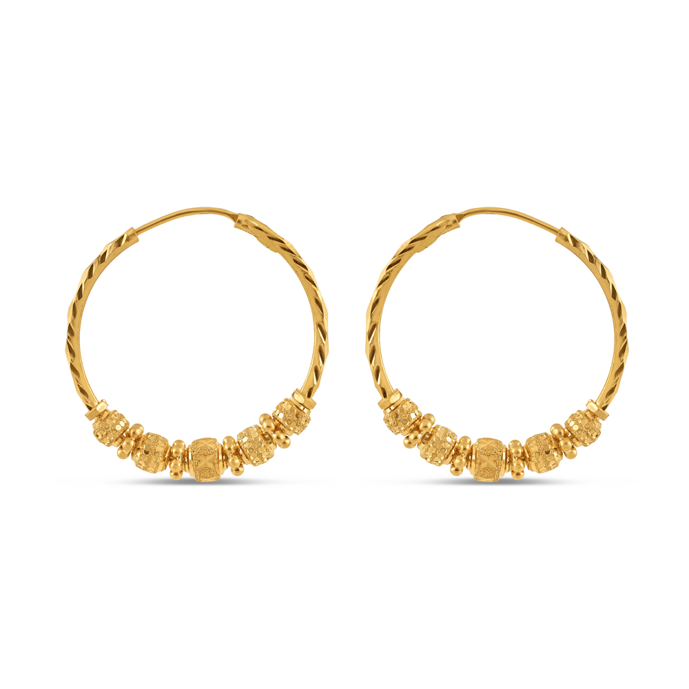 Flipkart.com - Buy memoir Gold plated brass,simple sober light weight daily  use Hoop bali earrings Brass Hoop Earring Online at Best Prices in India