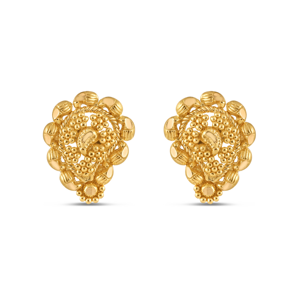 22ct Traditional Keri Design Gold Stud | PureJewels UK