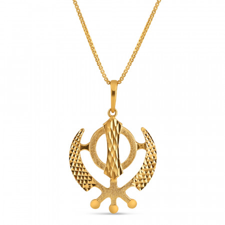 22ct Gold Khanda Pendant