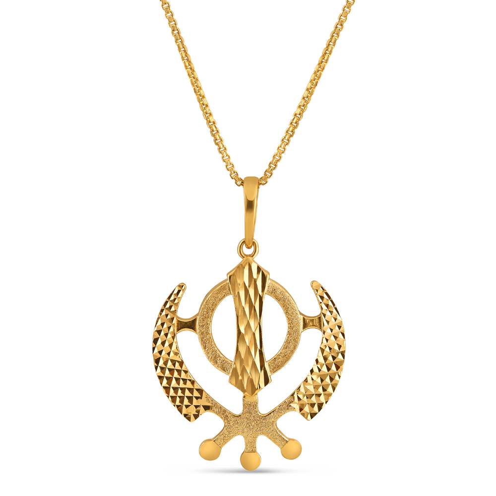 22ct Gold Khanda Pendant online at Purejewels UK