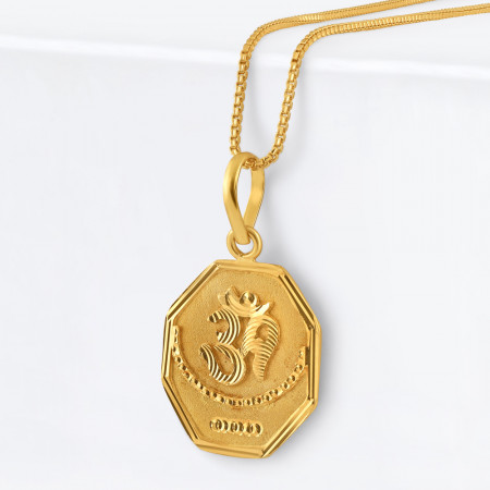 22ct Gold Om Pendant | Unisex