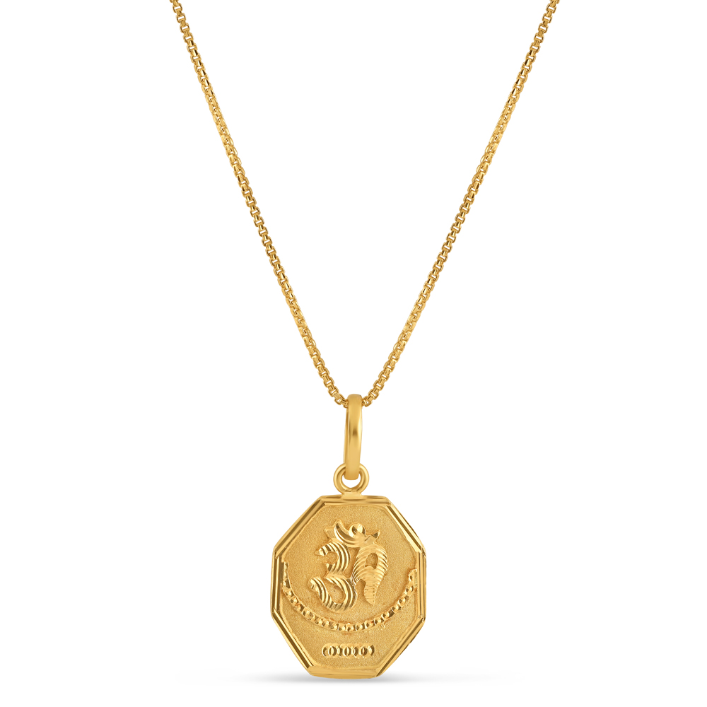 22ct Gold Om Pendant available online for free UK delivery