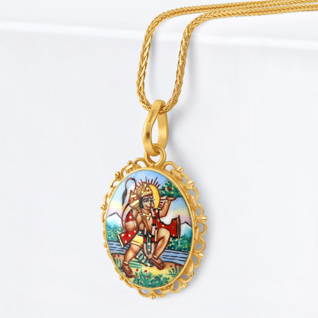 22ct Gold Lord Hanuman Pendant