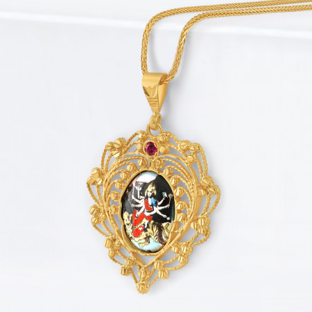 22ct Gold Durga Mata Pendant