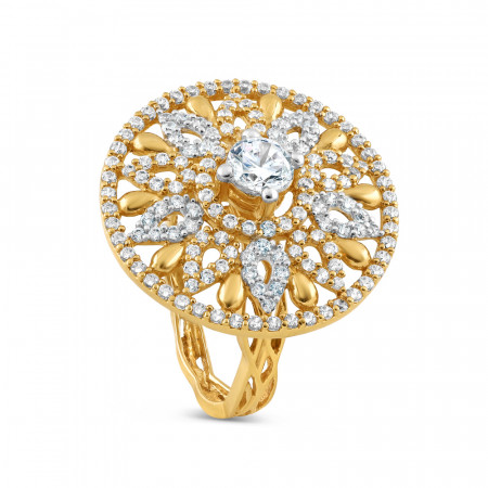 22ct Gold CZ Ring for Bridal