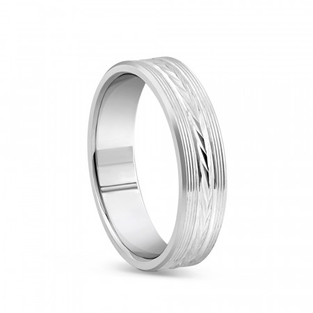 Platinum Men's Wedding Band Ring | Size Q | 5 mm