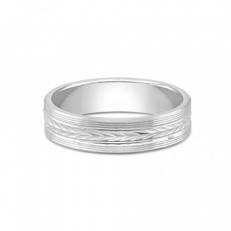 Platinum Men's Wedding Band Ring | Size Q | 5 mm