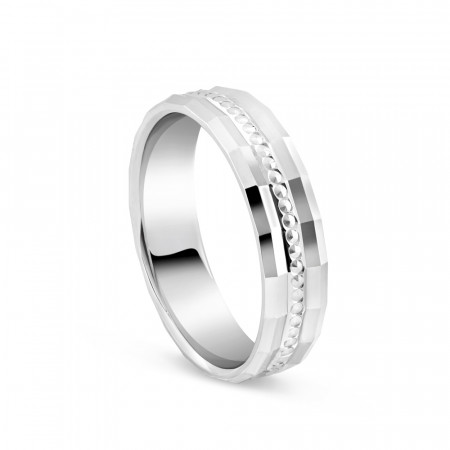Men's Platinum Wedding Band Ring | Size O | 5 mm